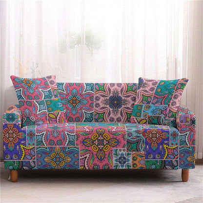 50% OFF   Assorted Flower and Mandala Prints Stretch Sofa Couch Cover