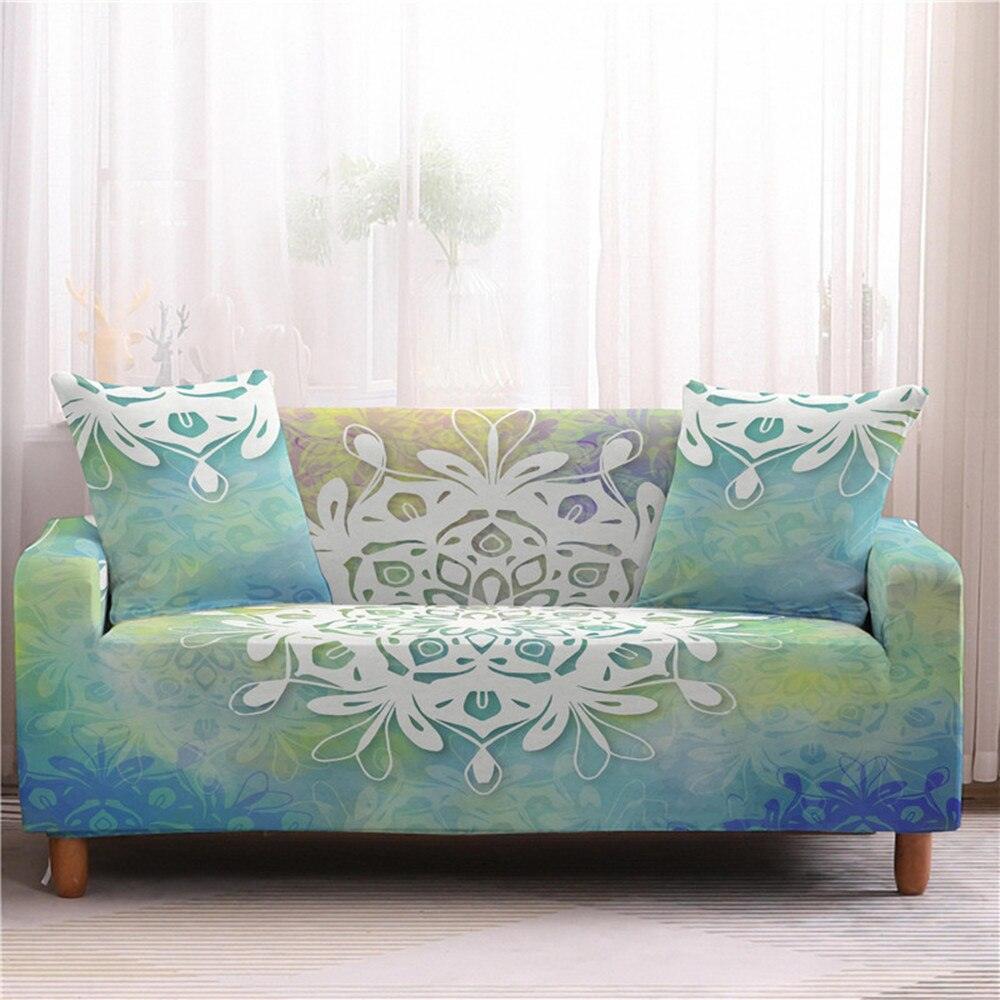 50% OFF   Assorted Flower and Mandala Prints Stretch Sofa Couch Cover