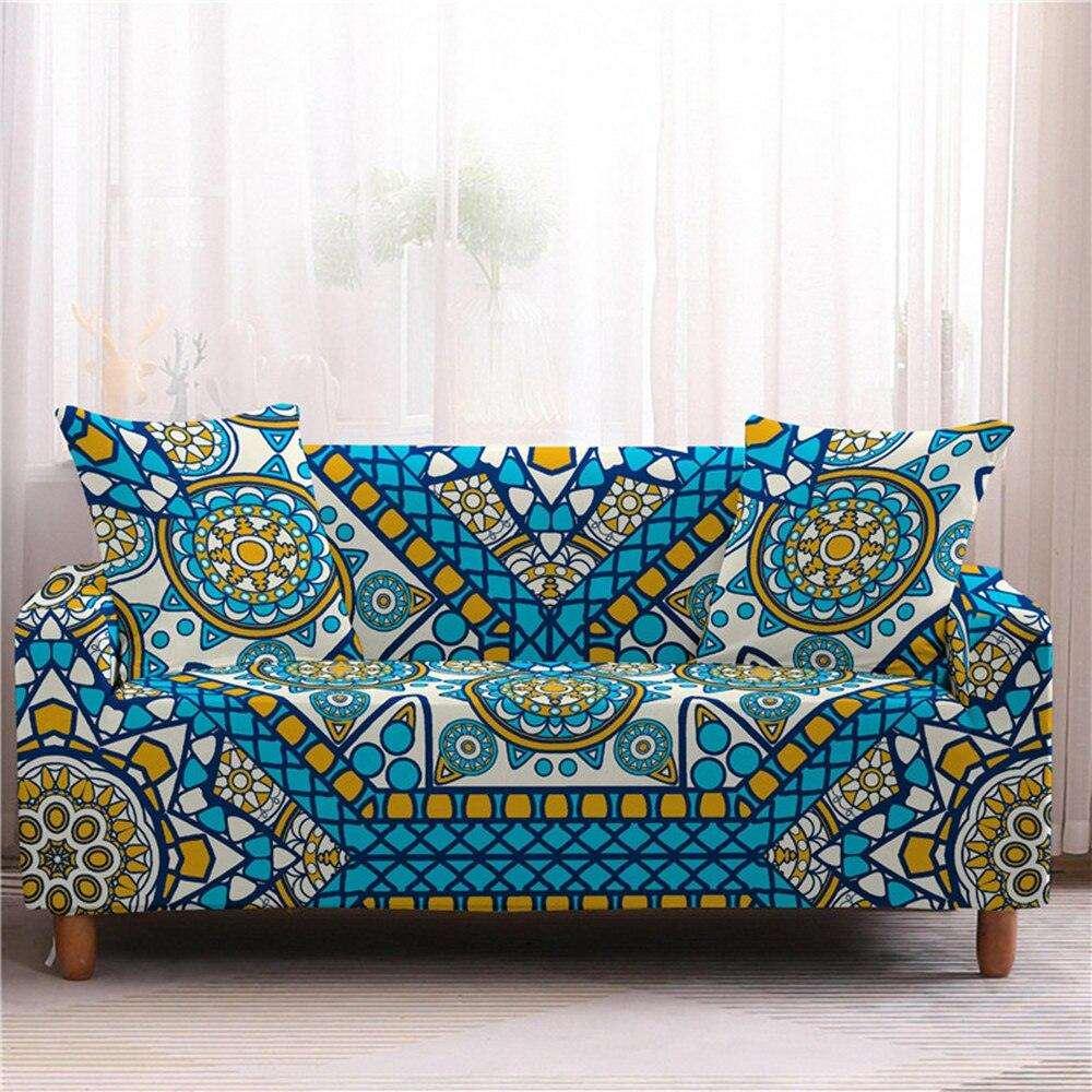 50% OFF Assorted Flower and Mandala Prints Stretch Sofa Couch Cover - 