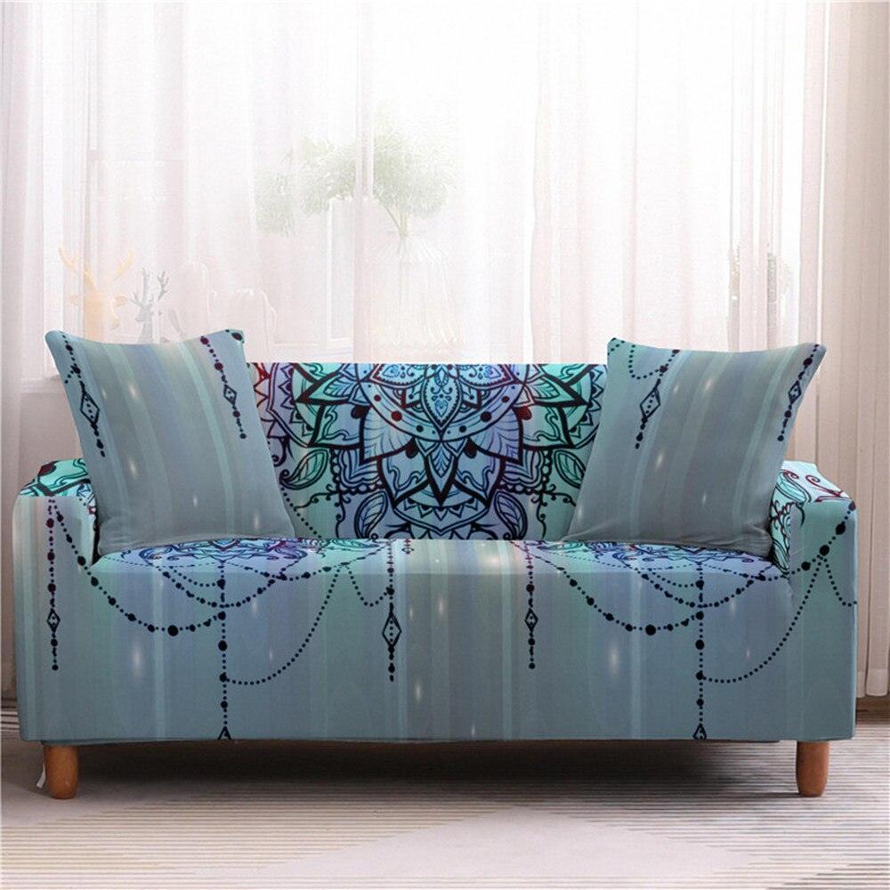 50% OFF   Assorted Flower and Mandala Prints Stretch Sofa Couch Cover