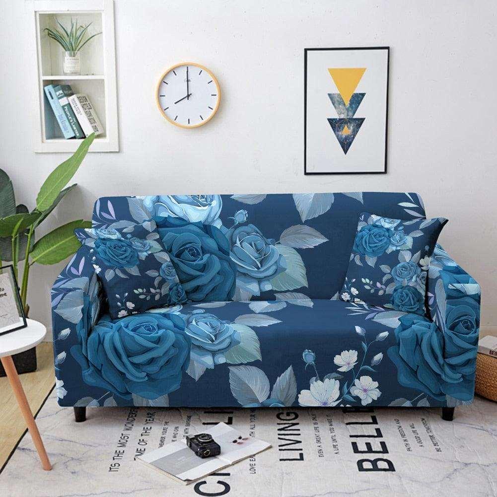 50% OFF  Luxury Flower Print Elastic Sofa Couch Cover