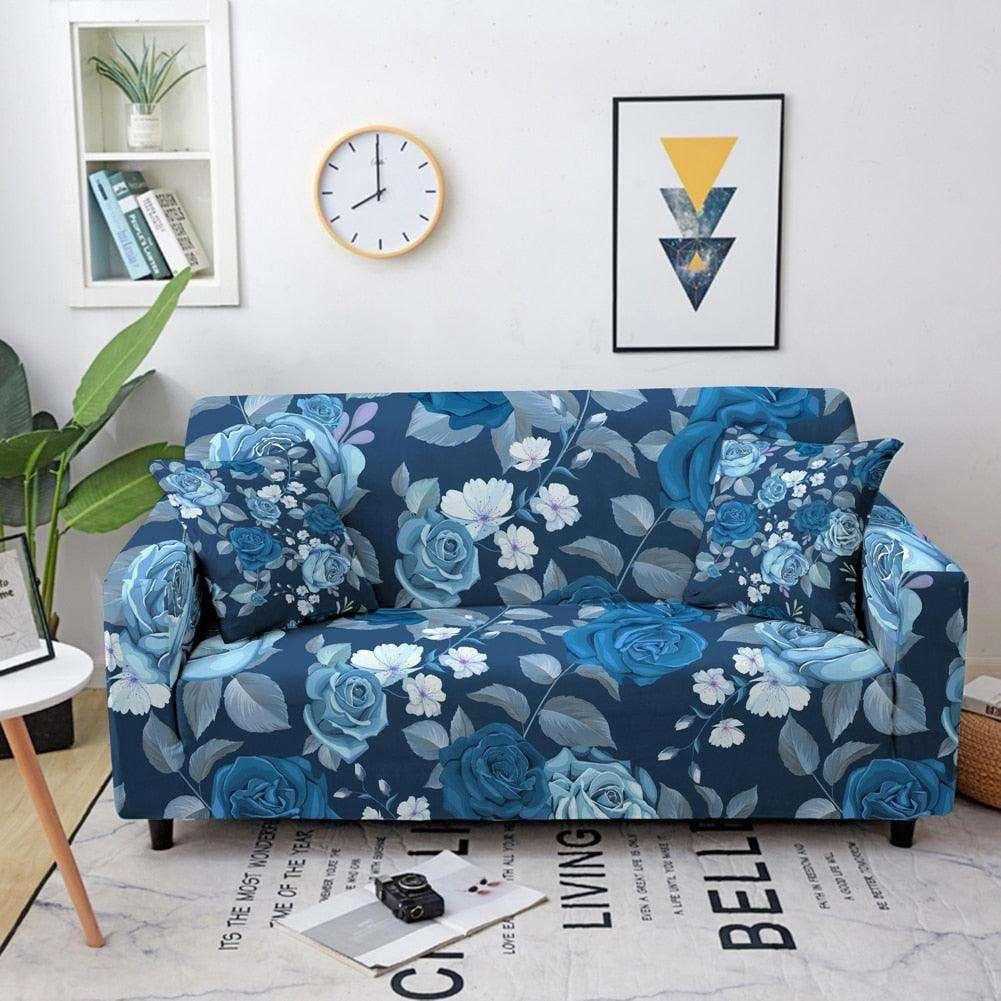 50% OFF  Luxury Flower Print Elastic Sofa Couch Cover