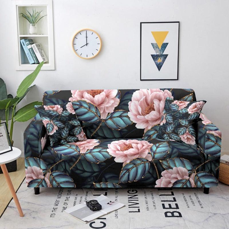 50% OFF  Luxury Flower Print Elastic Sofa Couch Cover