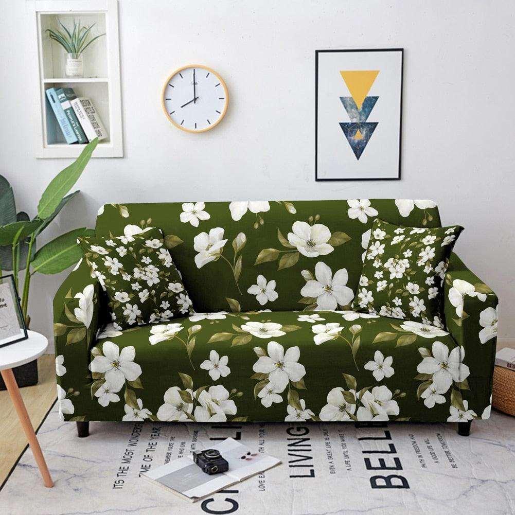 50% OFF  Luxury Flower Print Elastic Sofa Couch Cover