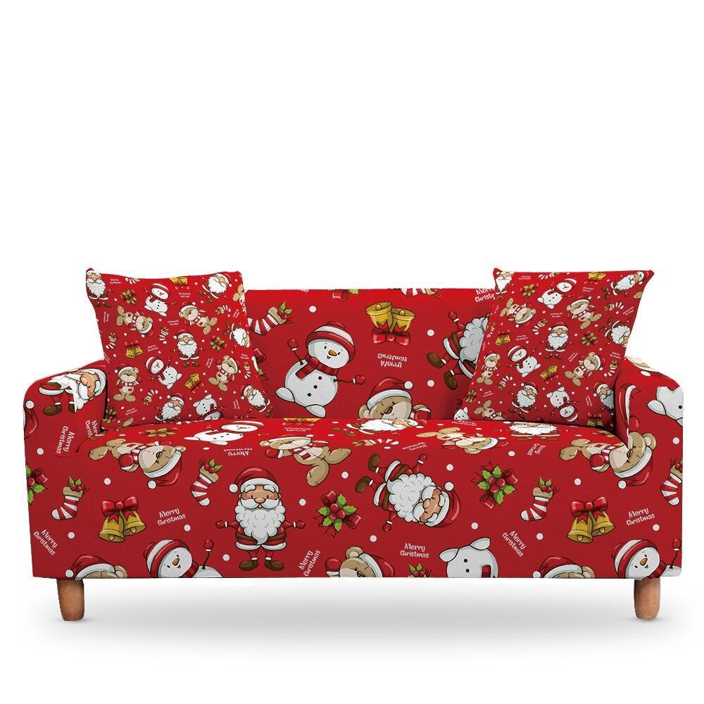 50% OFF Luxury Thick Christmas Prints Elastic Couch Sofa Cover