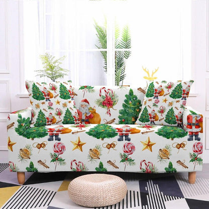 50% OFF Luxury Thick Christmas Prints Elastic Couch Sofa Cover