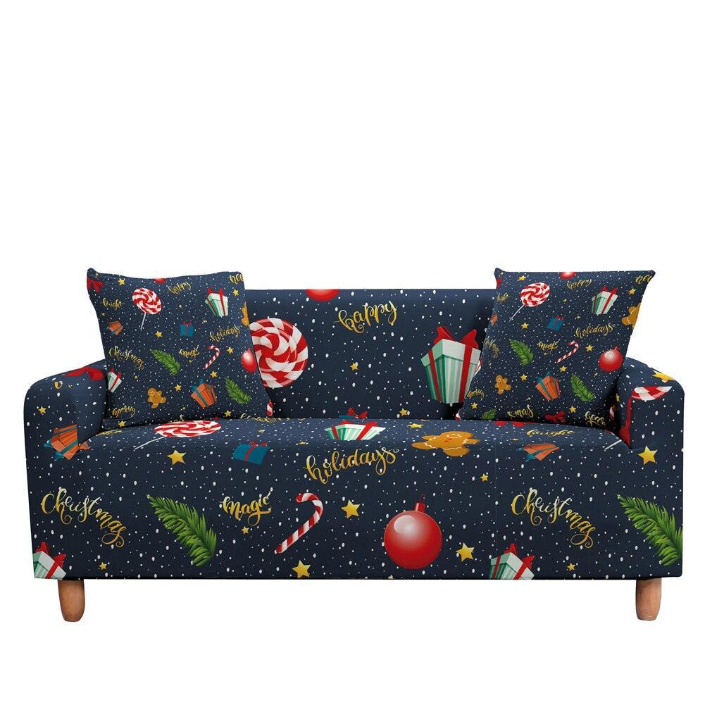 50% OFF Luxury Thick Christmas Prints Elastic Couch Sofa Cover - 