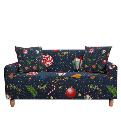 50% OFF Luxury Thick Christmas Prints Elastic Couch Sofa Cover - 