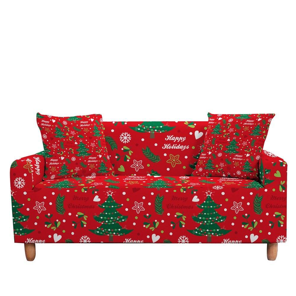 50% OFF Luxury Thick Christmas Prints Elastic Couch Sofa Cover - 