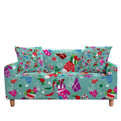 50% OFF Luxury Thick Christmas Prints Elastic Couch Sofa Cover - 