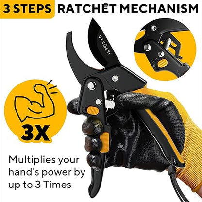 Ratchet Pruning Shears for Gardening