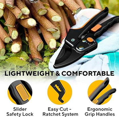 Ratchet Pruning Shears for Gardening