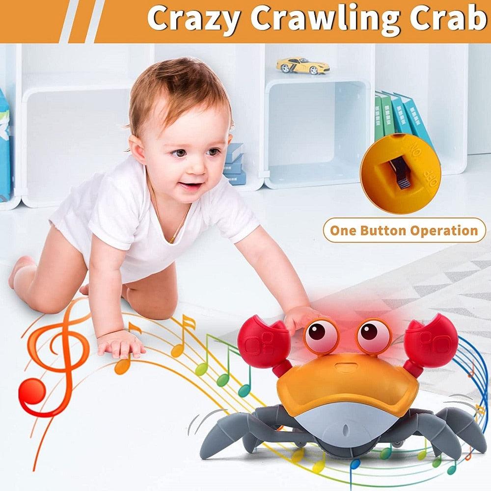 Cute Sensing Crawling Crab Helps with Tummy Time