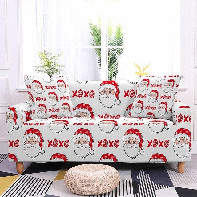 Assorted Christmas Prints Elastic Sofa Cover - 