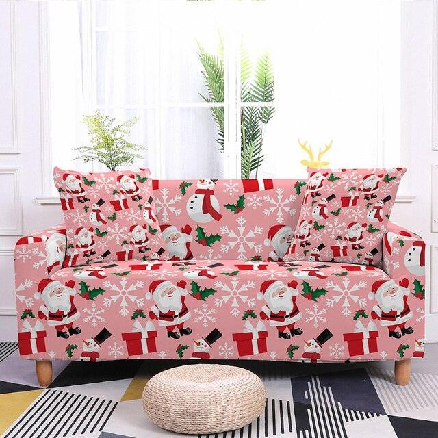 Assorted Christmas Prints Elastic Sofa Cover