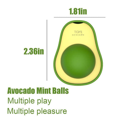 Avocado™ Rotatable Catnip Toy - Cleaning Teeth