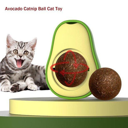 Avocado™ Rotatable Catnip Toy - Cleaning Teeth