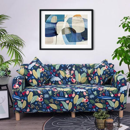 Blue Forest Stretch Sofa Slip Cover - ART DECO - 