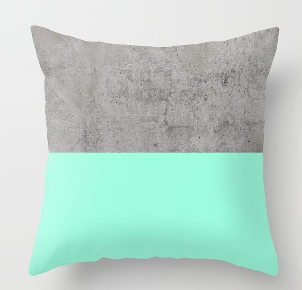 Blue/Green Geometric Cushion cover (45x45cm) - 