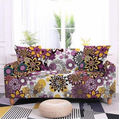 Bohemian Colorful Mandalas Couch Covers | Boho Sofa Cover - 