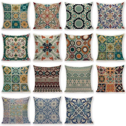 Boho Retro Quilt Pattern Pillow Cases