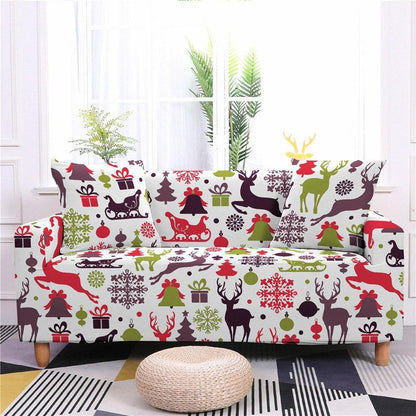 Christmas Elastic Sectional Sofa Couch Cover