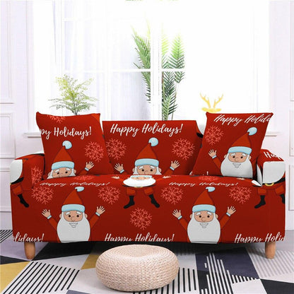 Christmas Elastic Sectional Sofa Couch Cover