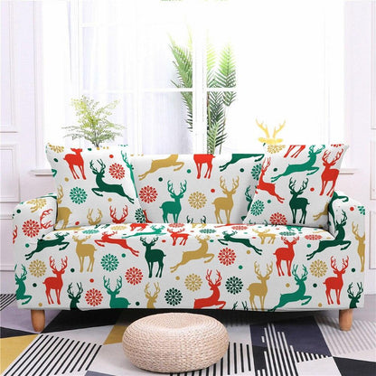 Christmas Elastic Sectional Sofa Couch Cover