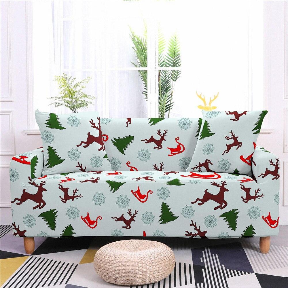 Christmas Elastic Sectional Sofa Couch Cover