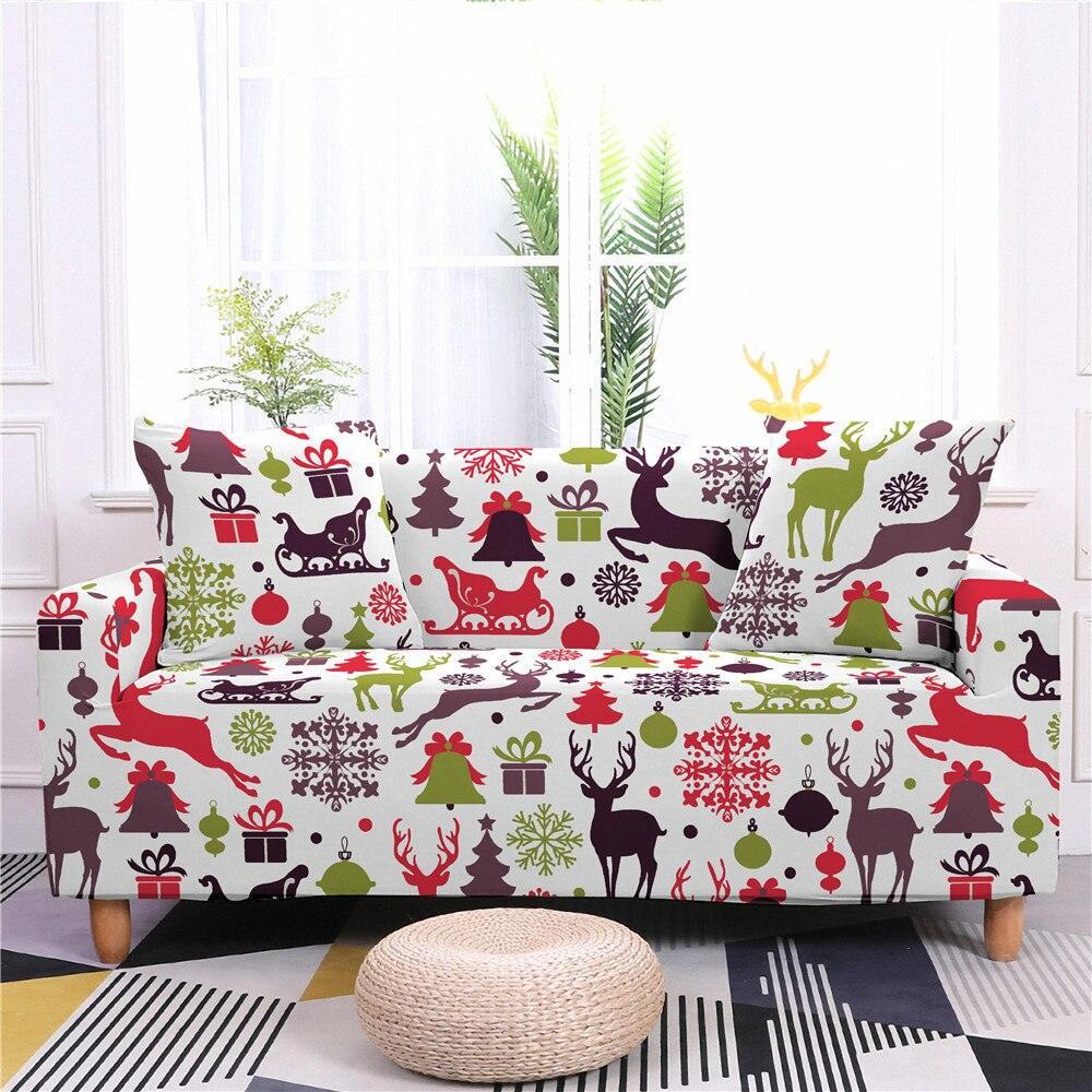 Christmas Elastic Sectional Sofa Couch Cover - 