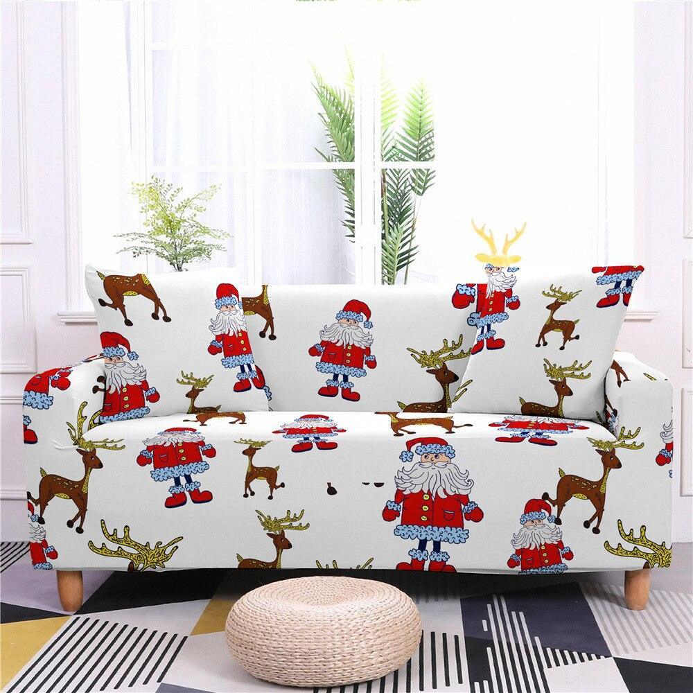 Christmas Elastic Sectional Sofa Couch Cover - 