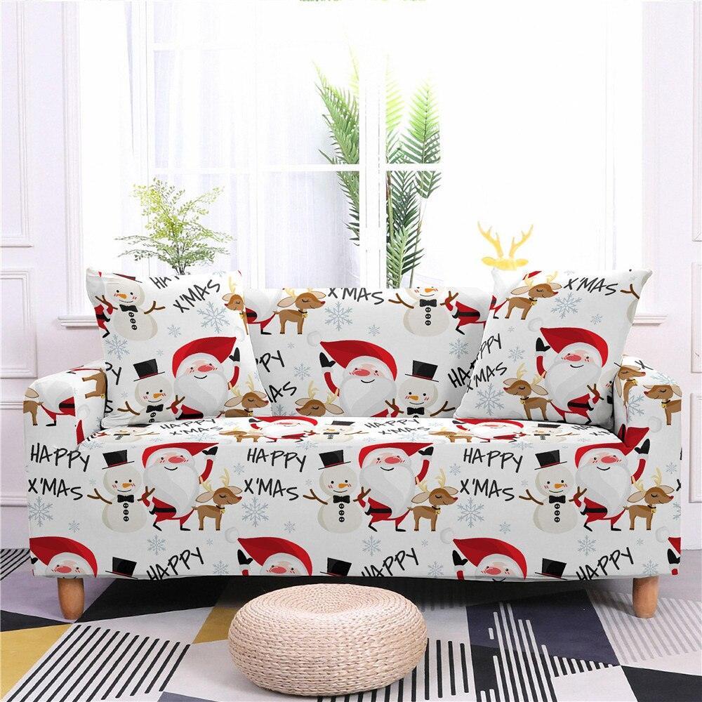 Christmas Elastic Sectional Sofa Couch Cover - 