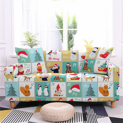 Christmas Elastic Sectional Sofa Couch Cover