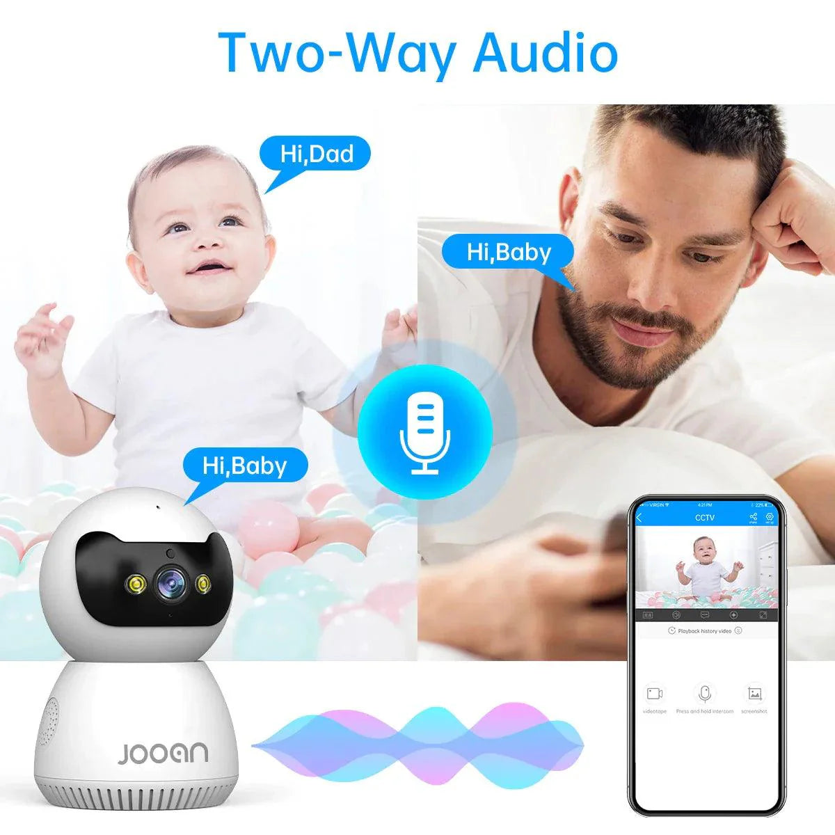 CoolMultiStore™ Wireless Night Vision HD Smart Baby Monitor - With Mobile App