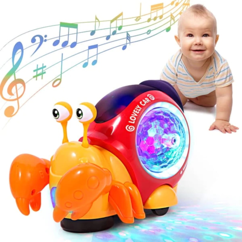 Crawling Crab Baby Toys with Music LED Interactive Development Toy