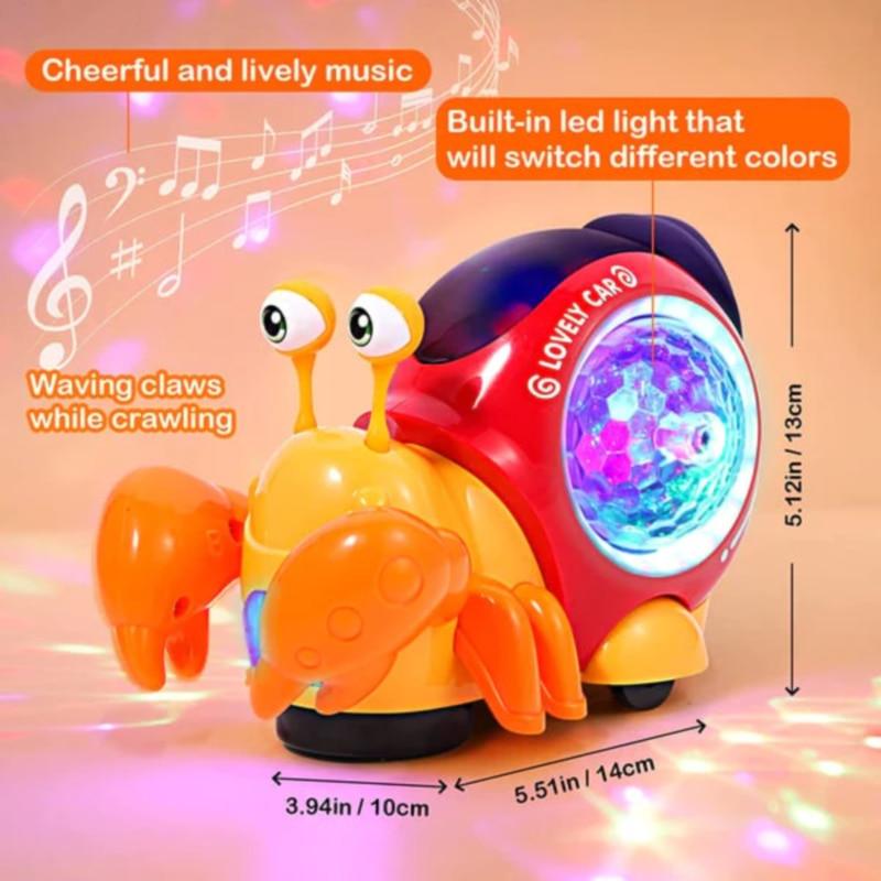 Crawling Crab Baby Toys with Music LED Interactive Development Toy