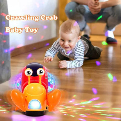 Crawling Crab Baby Toys with Music LED Interactive Development Toy