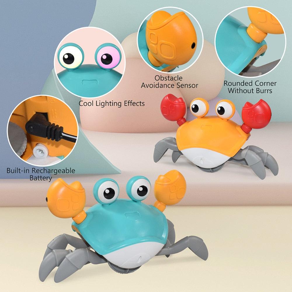 CUTE SENSING CRAWLING CRAB Helps with Tummy Time