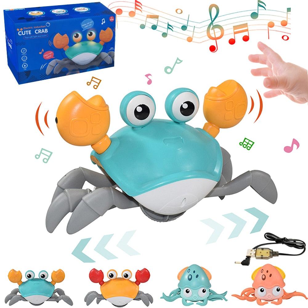 CUTE SENSING CRAWLING CRAB Helps with Tummy Time - 