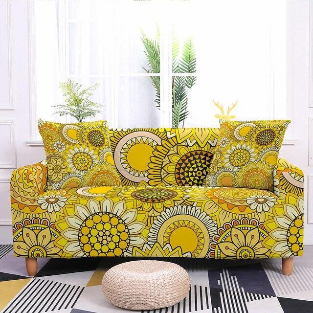 Elastic Floral Print Sofa/Couch Cover