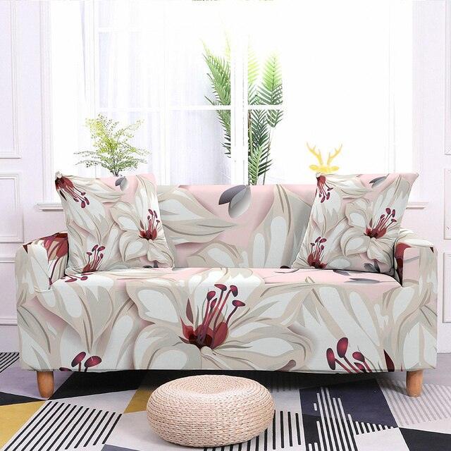 Elastic Floral Print Sofa/Couch Cover