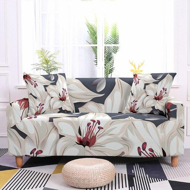 Elastic Floral Print Sofa/Couch Cover