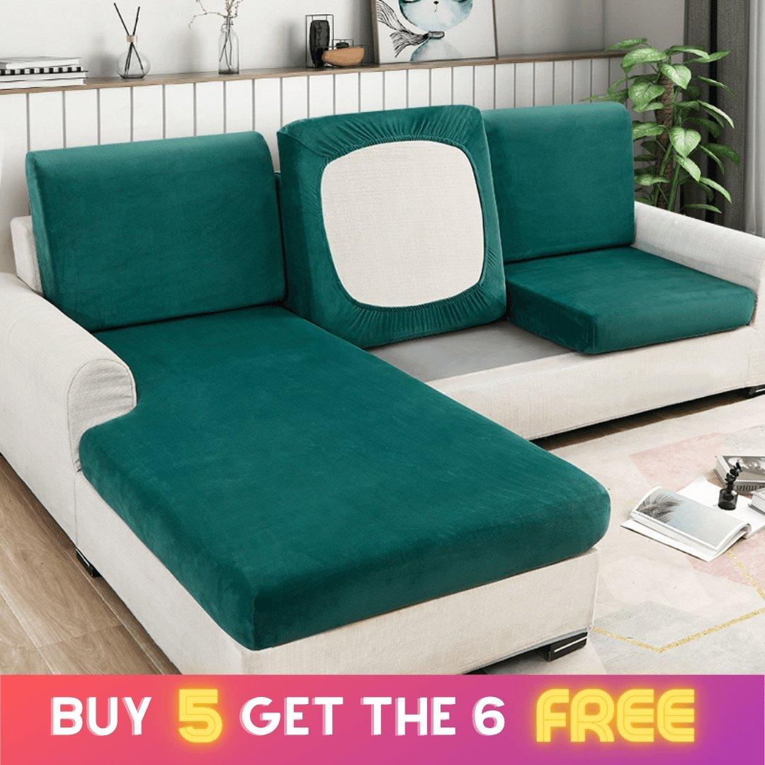 "ENLARGE SIZE" Premium Velvet Sofa Seat Slipcovers (Velvet) - 