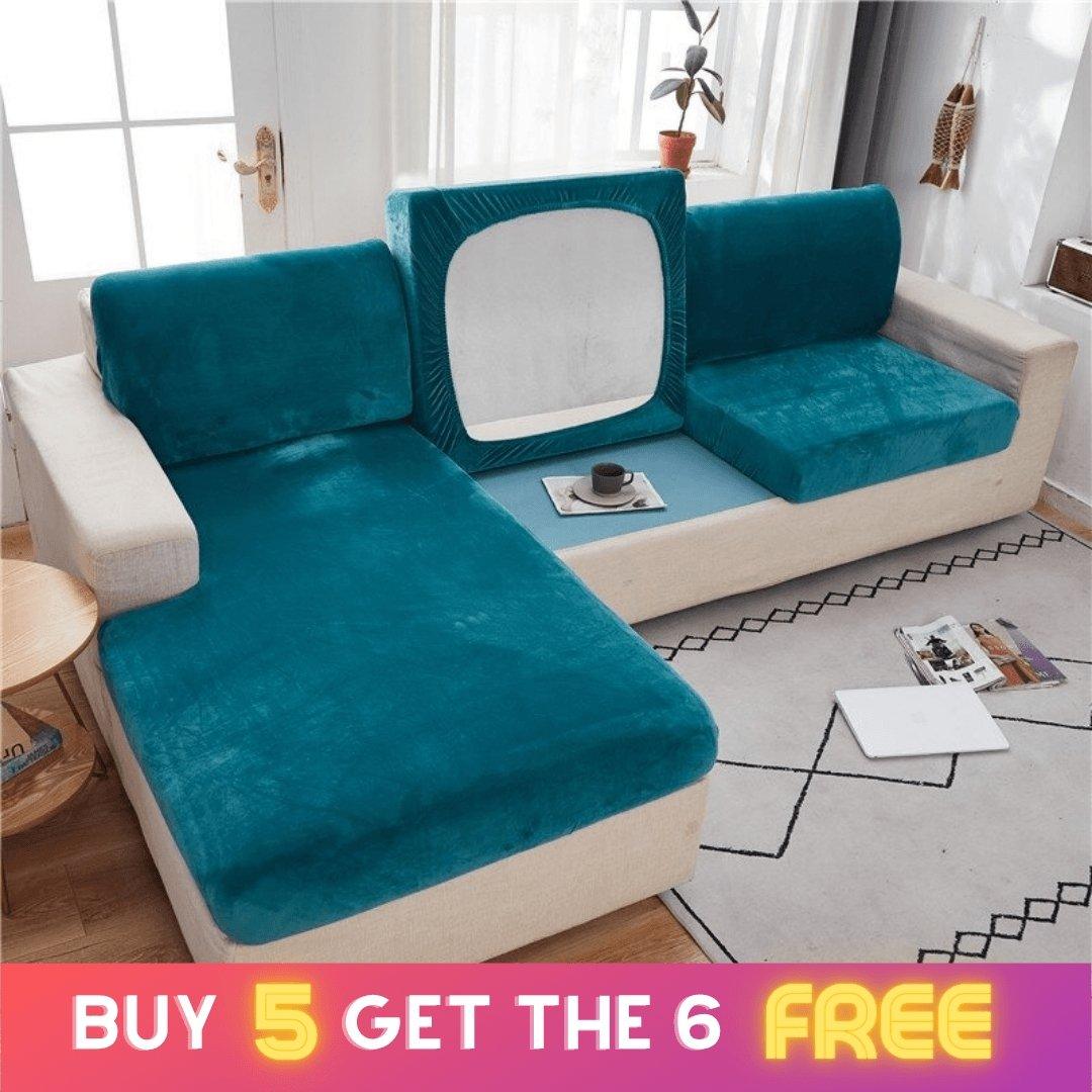 "ENLARGE SIZE" Premium Velvet Sofa Seat Slipcovers (Velvet) - 