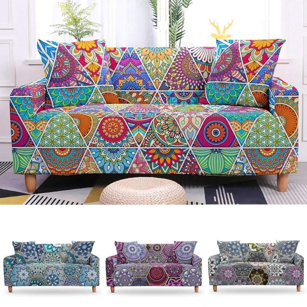 Ethnic Flower Bohemian  Covers Elastic Sofa Cover 2020