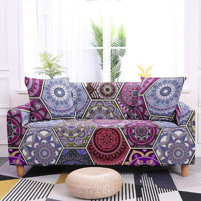 Ethnic Flower Bohemian Covers Elastic Sofa Cover