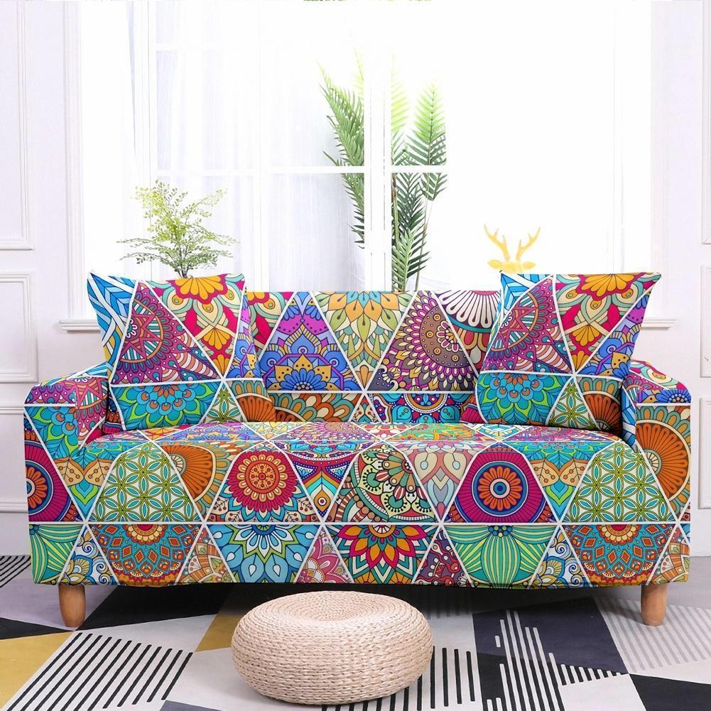 Ethnic Flower Bohemian Covers Elastic Sofa Cover