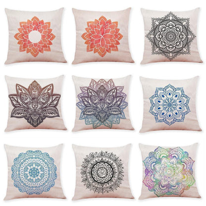 Fashion Sun Flowers And Linen Pillowcase