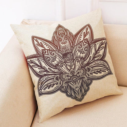 Fashion Sun Flowers And Linen Pillowcase - 