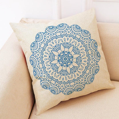 Fashion Sun Flowers And Linen Pillowcase - 